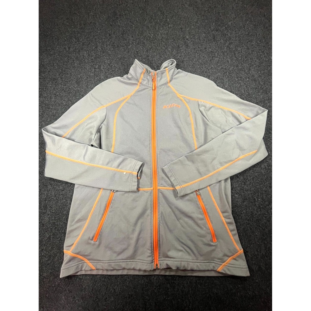 Klim Sundance Jacket Men's Large Gray Mock Neck Full Zip Performance Running